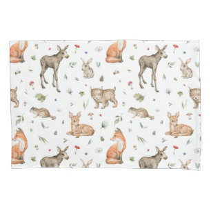 Cute Woodland Animal Pattern Pillowcase
