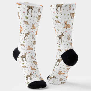 Cute Woodland Animal Pattern Socks