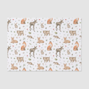 Cute Woodland Animal Pattern Tissue Paper