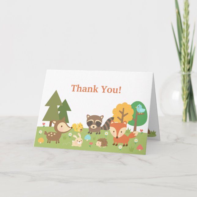 Cute Woodland Animal Thank You (Front)
