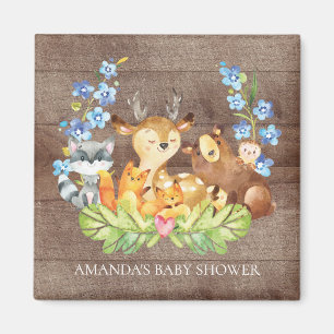 Cute Woodland Animals Baby Shower Favour  Magnet