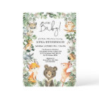 Cute Woodland Animals Baby Shower Forest Greenery