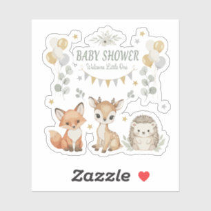 Cute Woodland Animals Baby Shower Fox, Deer