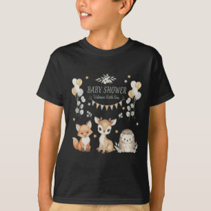 Cute Woodland Animals Baby Shower Fox, Deer T-Shirt