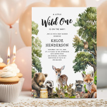 Cute Woodland Animals Baby Shower