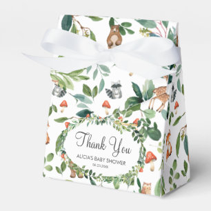 Cute Woodland Animals Baby Shower Woods Thank You Favour Box
