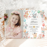 Cute Woodland Animals Birthday Party Photo