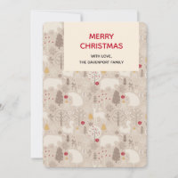 Cute Woodland Animals Christmas Pattern