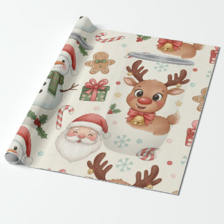 Cute Woodland Animals Christmas Wrapping Paper