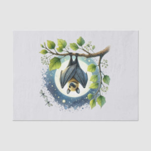 Cute woodland animals decoupage bat  tissue paper