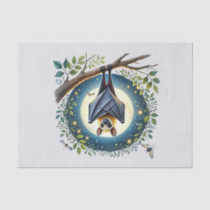 Cute woodland animals decoupage bat tissue paper