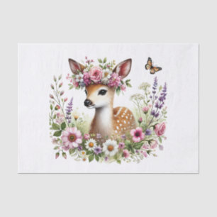 Cute woodland animals decoupage deer tissue paper
