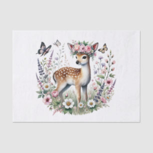 Cute woodland animals decoupage deer tissue paper