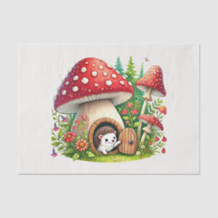 Cute woodland animals decoupage hedgehog tissue paper