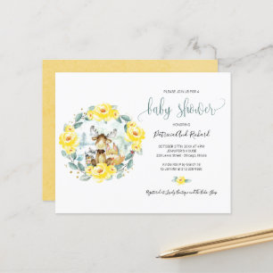 Cute Woodland Animals Greenery Budget Baby Shower