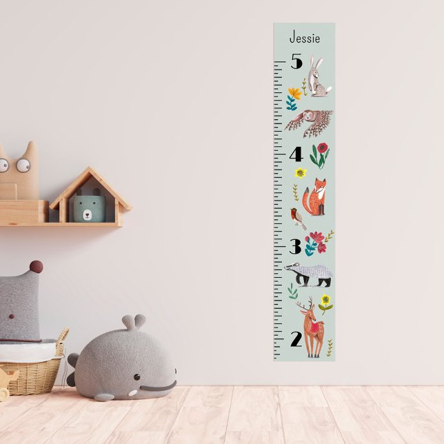 Cute Woodland Animals Growth Chart Personalised (Creator Uploaded)
