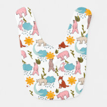 Cute Woodland Animals - Hand-drawn Bear and Fox