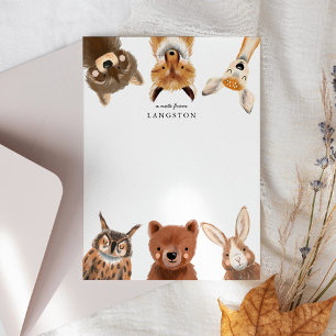 Cute Woodland Animals Kids Card