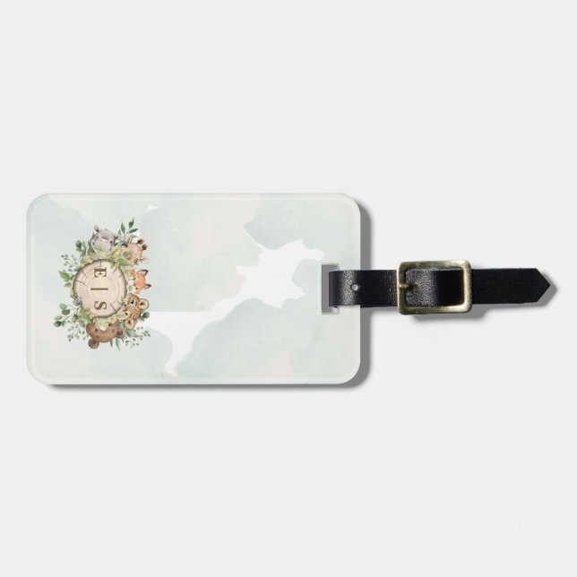 Cute Woodland Animals  Luggage Tag (Front Horizontal)