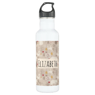  Cute Woodland Animals Nordic Pattern 710 Ml Water Bottle
