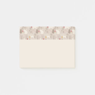 Cute Woodland Animals Nordic Pattern Post-it Notes
