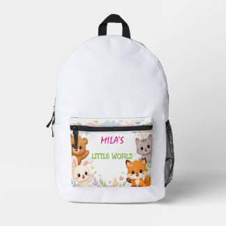 Cute Woodland Animals Nursery Wall Art – Bear Printed Backpack
