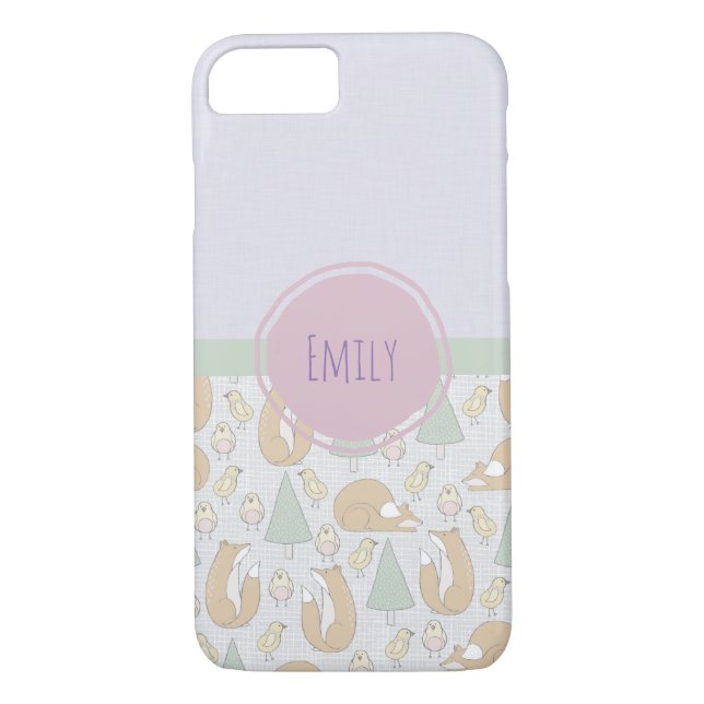 Cute Woodland Animals Pattern Case-Mate iPhone Case (Back)