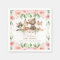 Cute Woodland Animals Pink Floral Girl Baby Shower