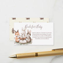 Cute Woodland Animals Reading a Book for Baby