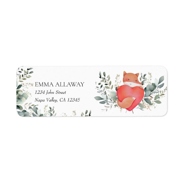 Cute Woodland Animals Rustic Boho Return Address (Front)