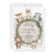 Cute Woodland Animals Rustic Greenery Baby Shower