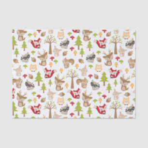 Cute Woodland Animals Tissue Paper