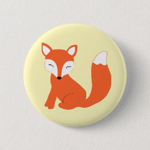 Cute Woodland Baby Fox 6 Cm Round Badge