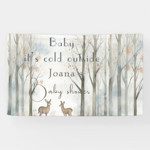 cute woodland baby shower  banner