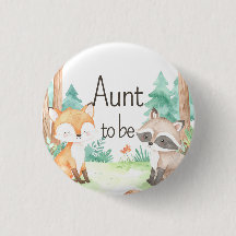 Cute Woodland Baby Shower Theme Aunt to Be