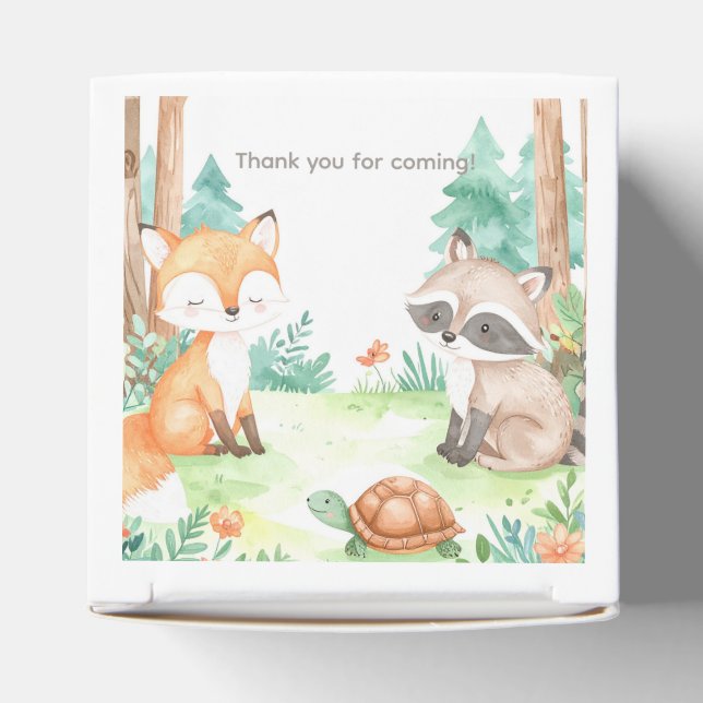 Cute Woodland Baby Shower Theme  Favour Box (Top)