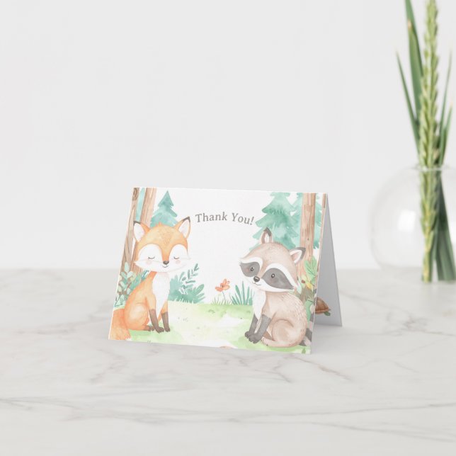 Cute Woodland Baby Shower Theme Invitation (Front)