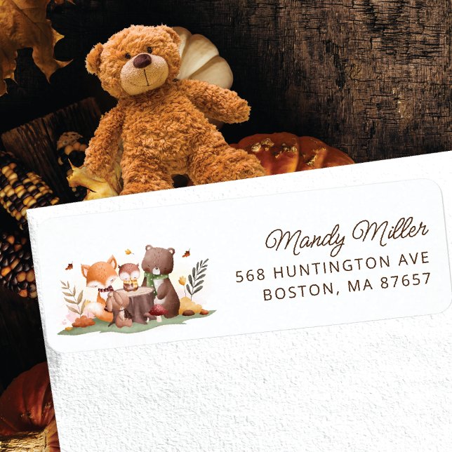 Cute Woodland Bear Address Label (Creator Uploaded)
