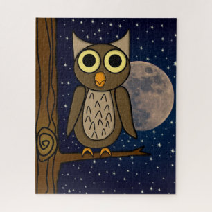 Cute Woodland Bird Artwork Jigsaw Puzzle
