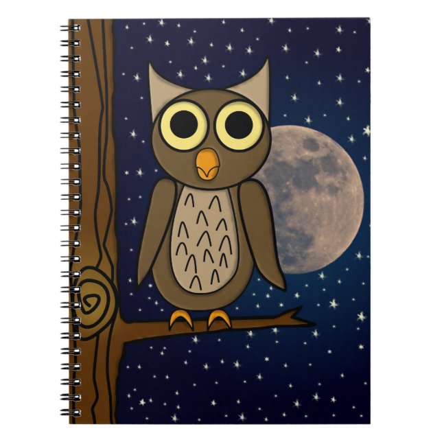 Cute Woodland Bird Artwork Notebook (Front)