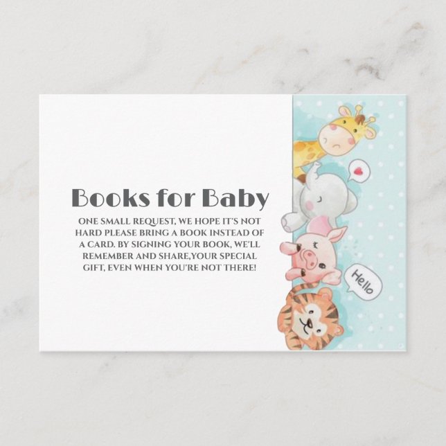 Cute Woodland Book Request Enclosure Card (Front)