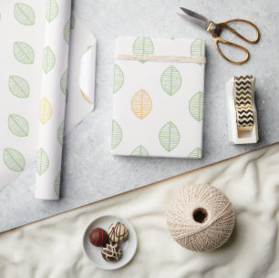 Cute Woodland Botanical Baby Shower Wrapping Paper