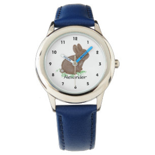 Cute Woodland Bunny Name Custom Watch