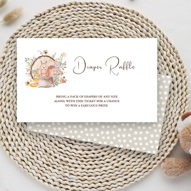 Cute Woodland Forest Animal Friends Baby Shower Enclosure Card (Creator Uploaded)