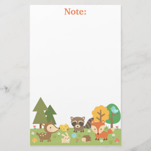 Cute Woodland Forest Animals and Creatures Stationery