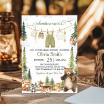 Cute Woodland Forest Animals Baby Shower