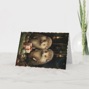 Cute Woodland Forest Animals Christmas Greeting Card