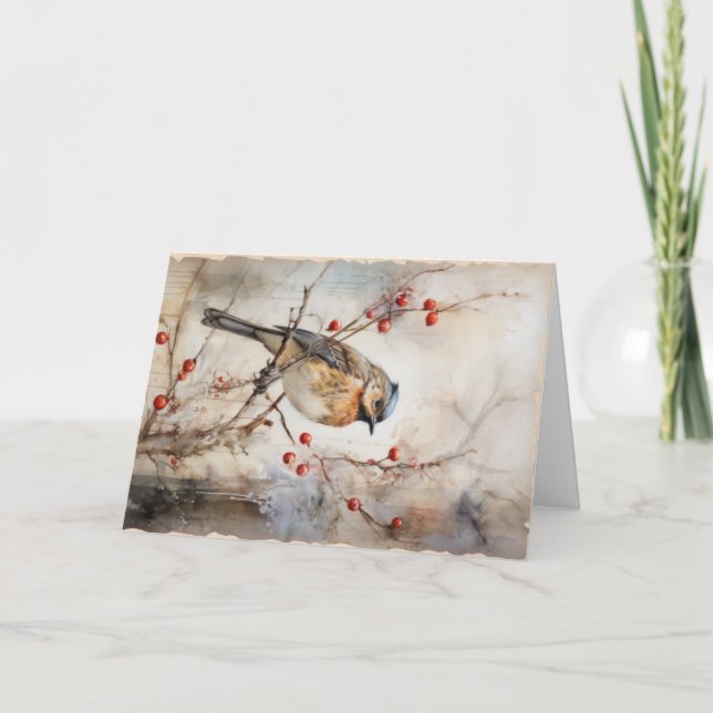 Cute Woodland Forest Animals Christmas Greeting Card (Front)