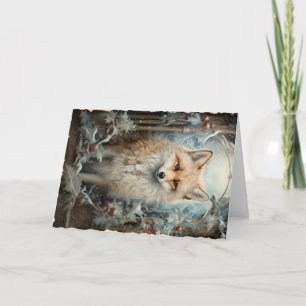 Cute Woodland Forest Animals Christmas Greeting Card