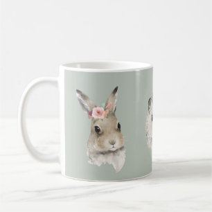 Cute Woodland Forest Animals Floral Watercolor  Coffee Mug
